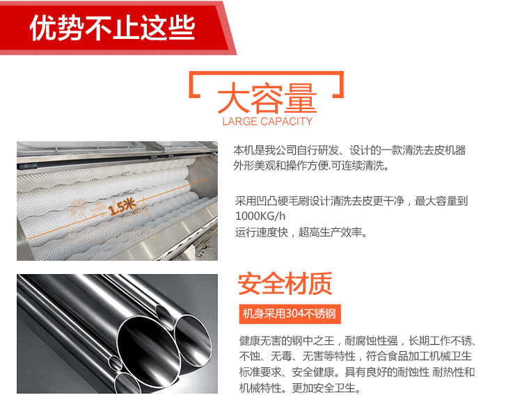 毛輥清洗去皮機(jī)亮點展示